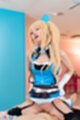 Bunny girl riding cock wearing stockings