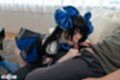 On her knees sucking cock