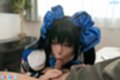 Hand around cock base oral sex