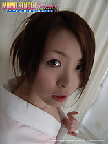Rio Fukada looks back hand on her kimono