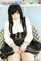 Erena Naitou lifting hem of her dress upskirt panties camel toe long hair