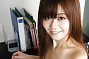Breasty office lady Nao Shiraishi strips in office in pantyhose