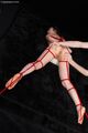 Hands squeezing her ass tied up with shibari rope bare feet